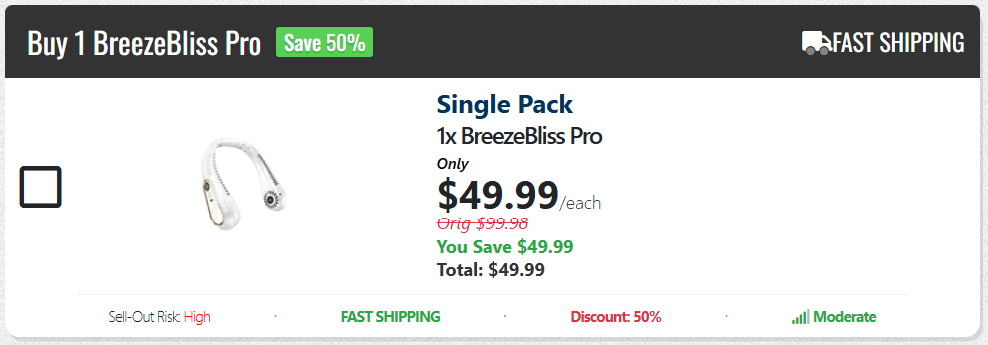 Breeze Bliss Pro offer price 